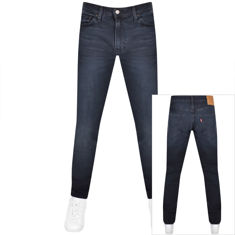 Image number 1 for Levis 511 Slim Fit Dark Wash Jeans Blue