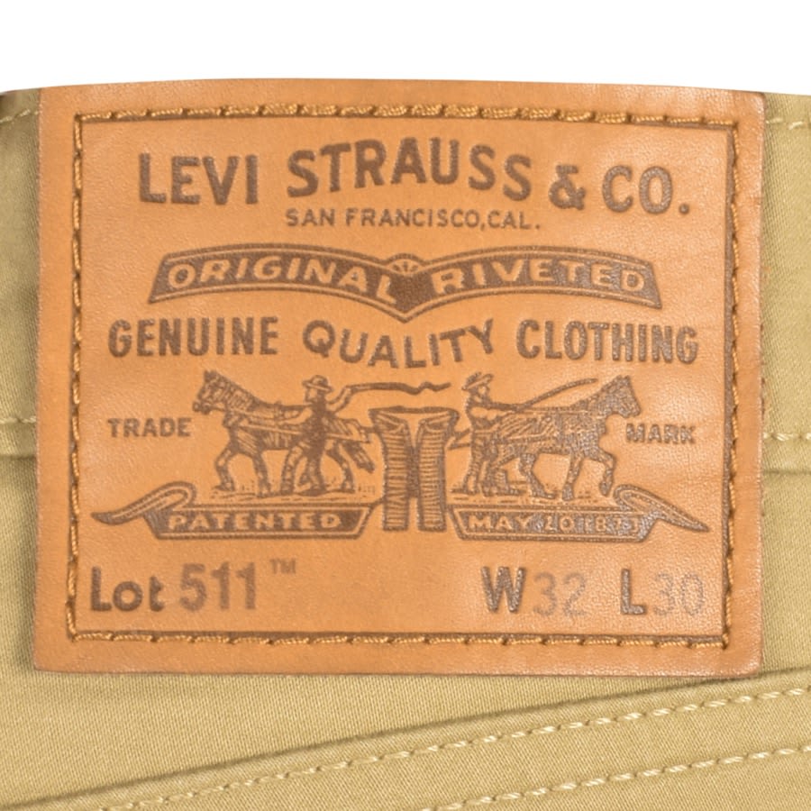 Image number 3 for Levis 511 Slim Fit Chinos Beige
