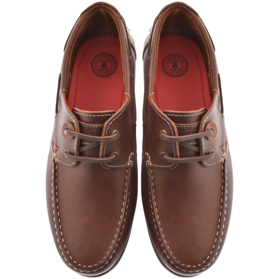Barbour Leather Wake Shoes Brown Mainline Menswear