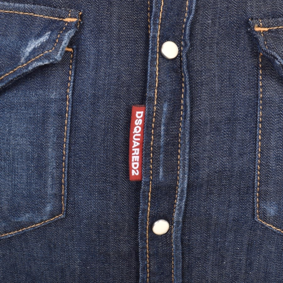 Image number 3 for DSQUARED2 Classic Western Denim Shirt Blue