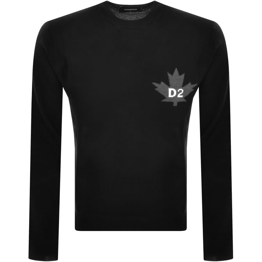Image number 1 for DSQUARED2 Logo Knit Jumper Black