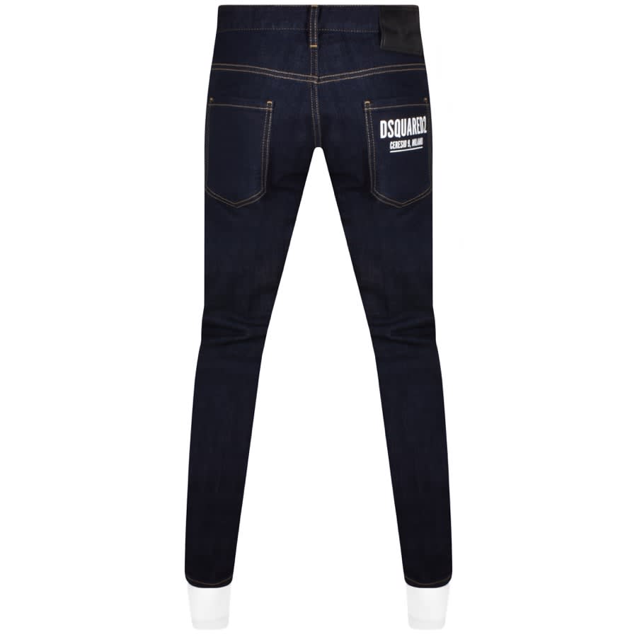 Image number 2 for DSQUARED2 Skater Slim Fit Jeans Navy