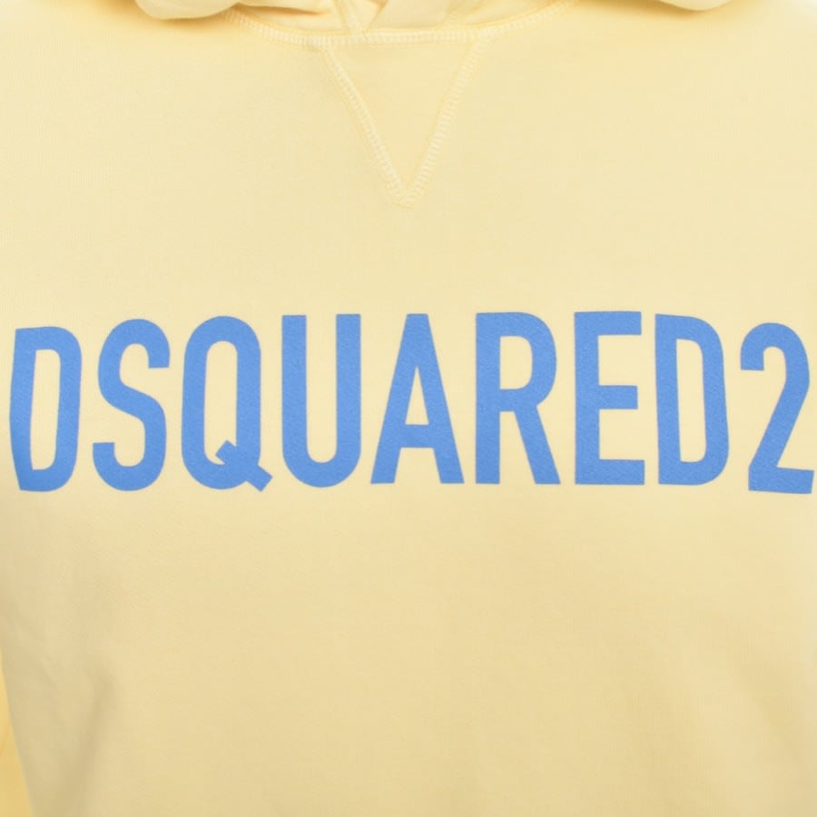 Image number 3 for DSQUARED2 Logo Pullover Hoodie Yellow