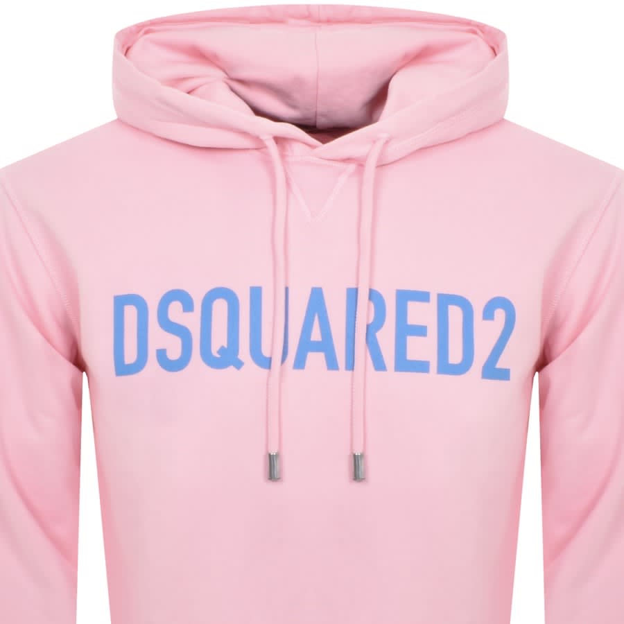 Image number 2 for DSQUARED2 Logo Pullover Hoodie Pink