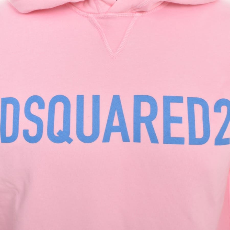 Image number 3 for DSQUARED2 Logo Pullover Hoodie Pink