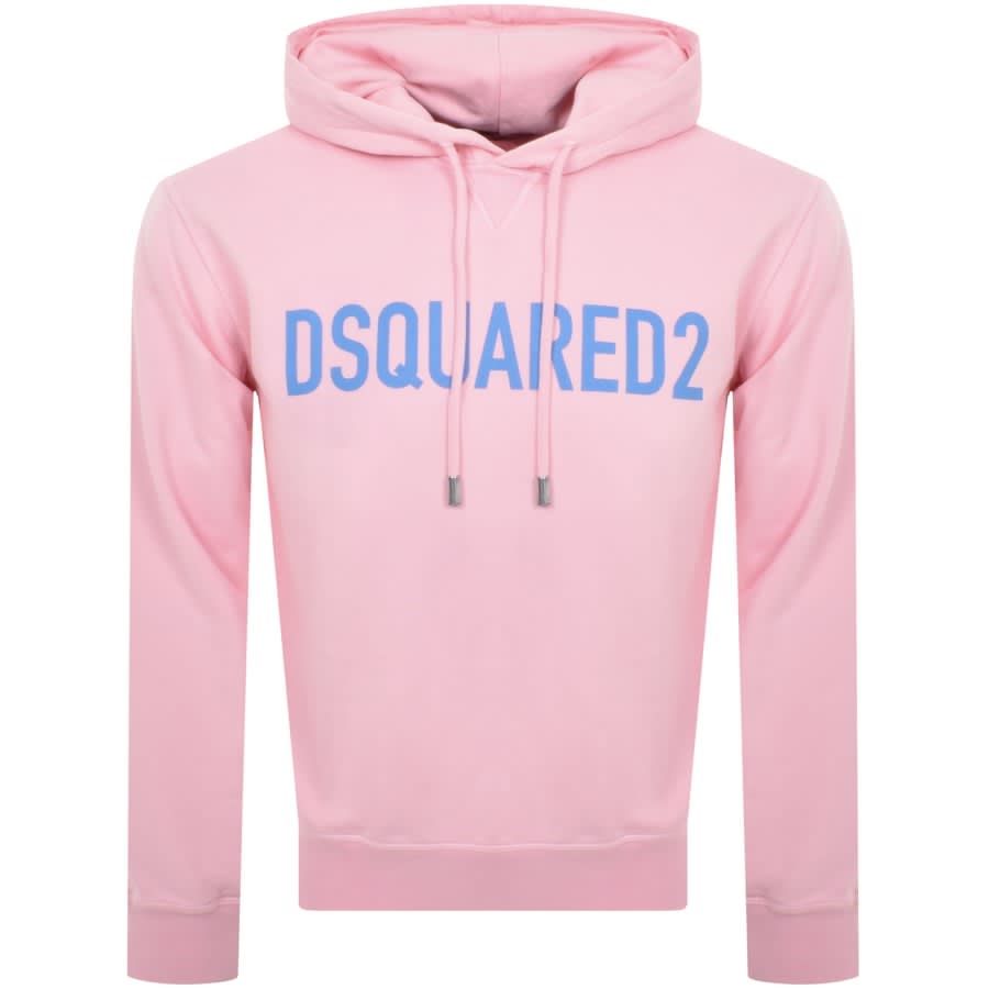 Image number 1 for DSQUARED2 Logo Pullover Hoodie Pink