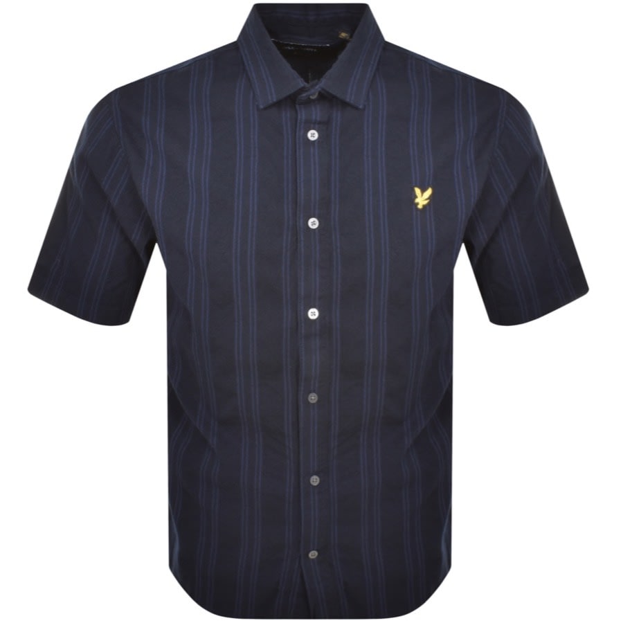 Lyle And Scott Barre Short Sleeve Shirt Navy Mainline Menswear