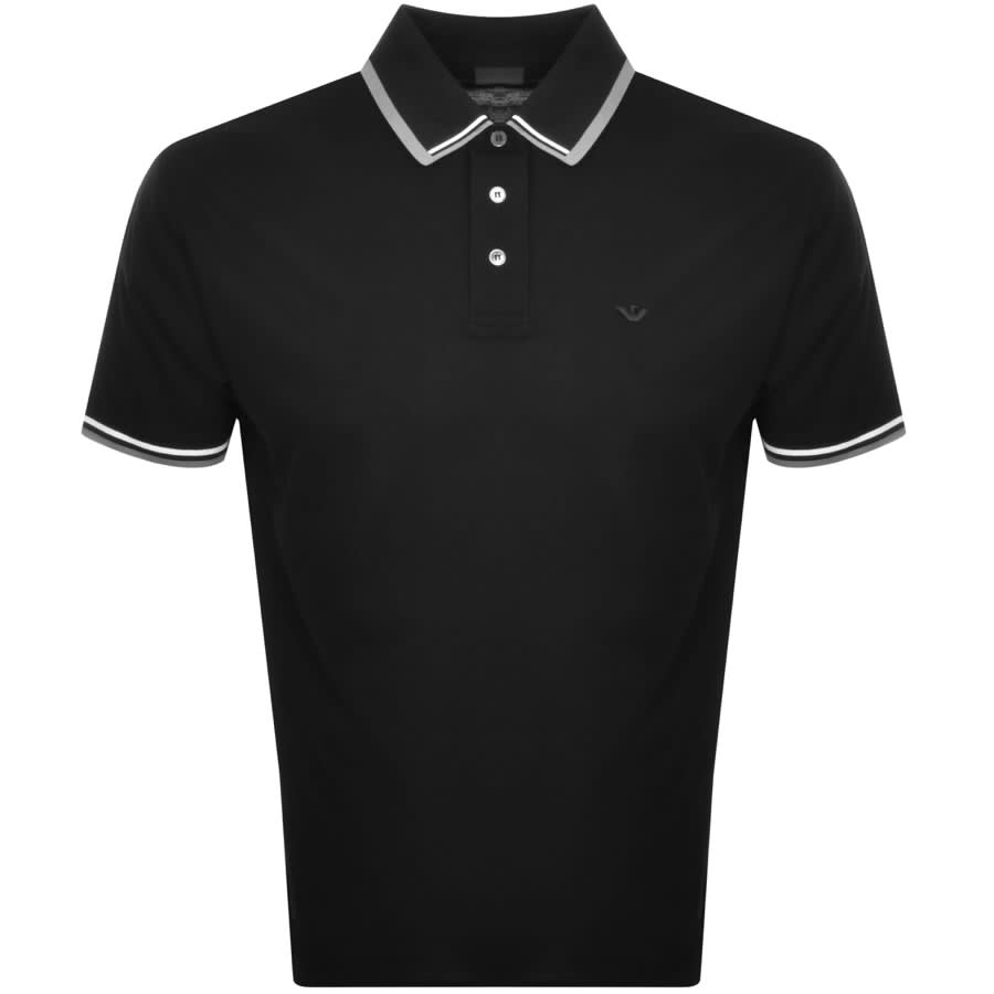 Image number 1 for Emporio Armani Short Sleeved Polo T Shirt Black