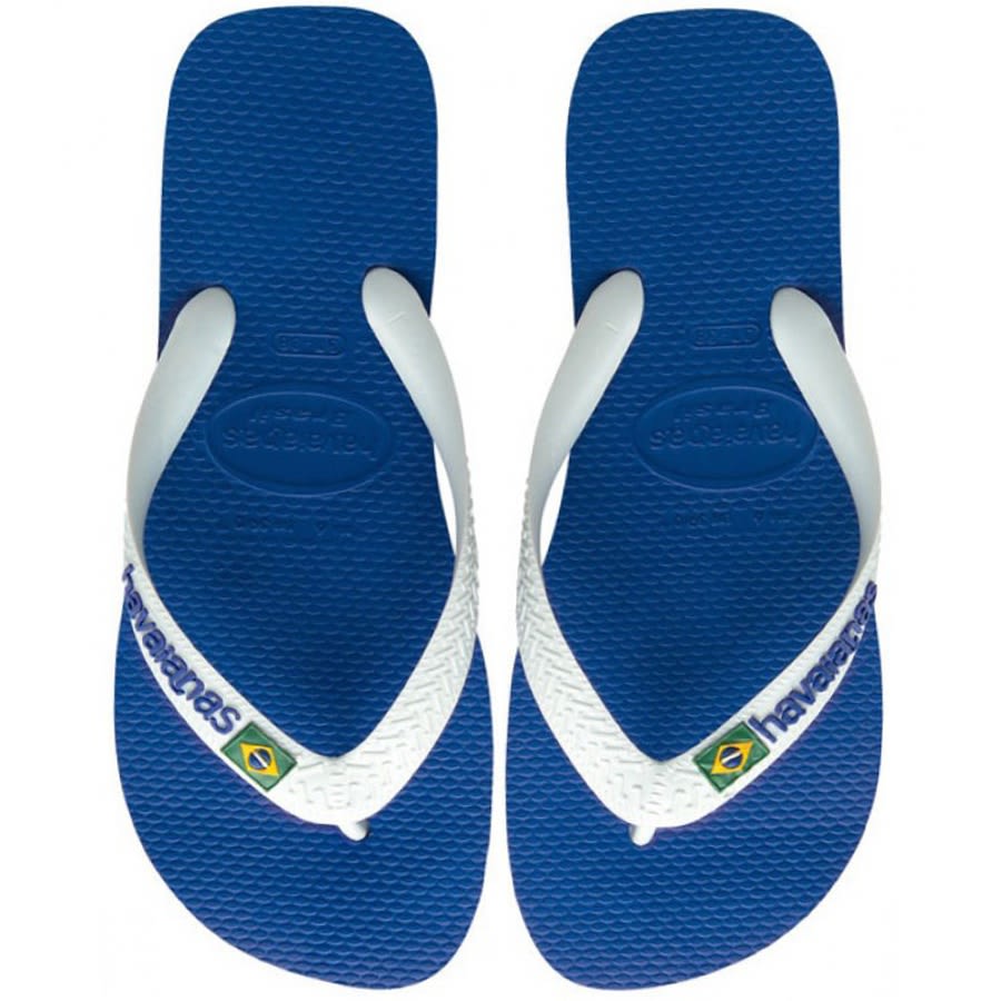 Image number 1 for Havaianas Brazil Logo Flip Flops Blue