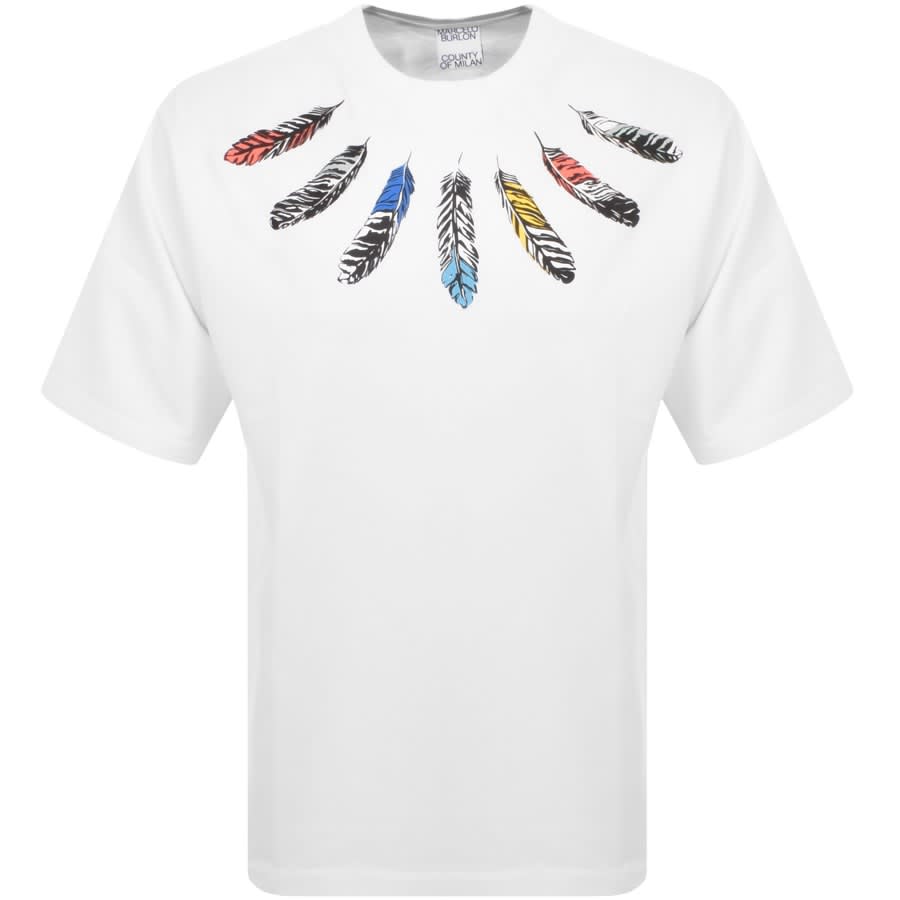 Image number 1 for Marcelo Burlon Feather T Shirt White