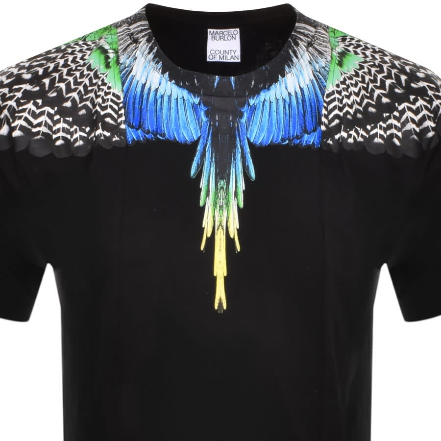 Image number 2 for Marcelo Burlon Feather T Shirt Black