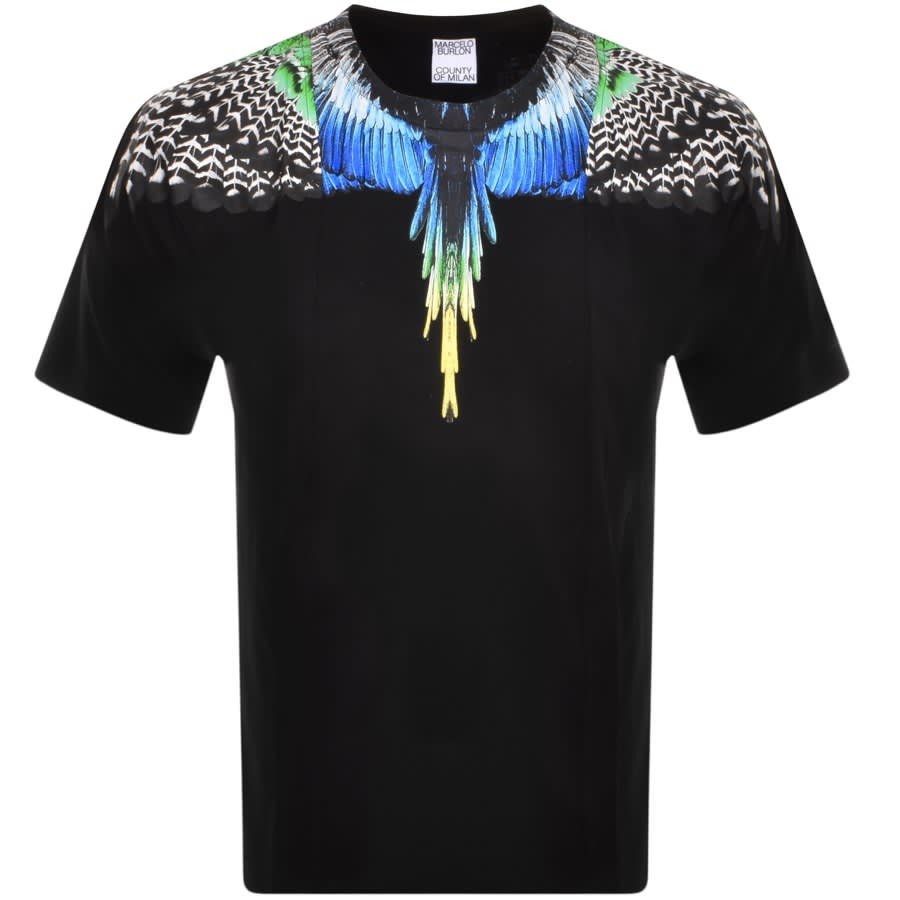 Image number 1 for Marcelo Burlon Feather T Shirt Black