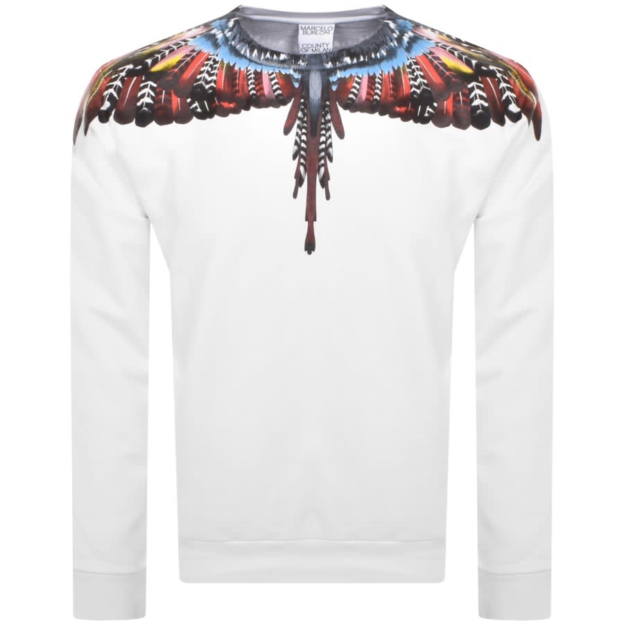 Image number 1 for Marcelo Burlon Grizzly Wings Sweatshirt White