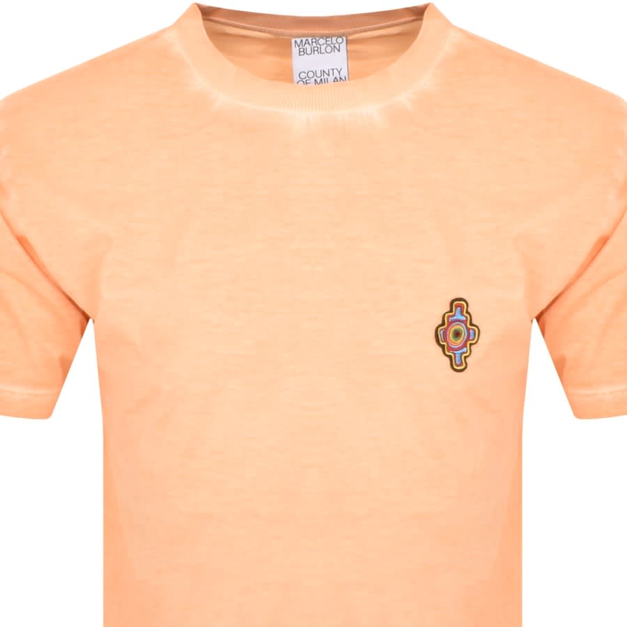 Image number 2 for Marcelo Burlon Sunset Cross T Shirt Orange