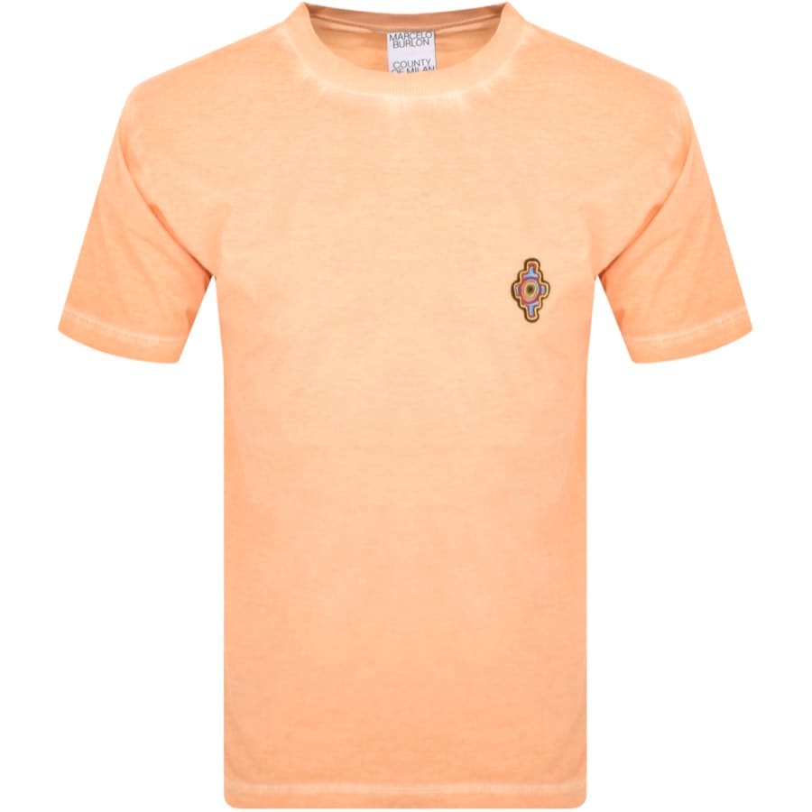 Image number 1 for Marcelo Burlon Sunset Cross T Shirt Orange