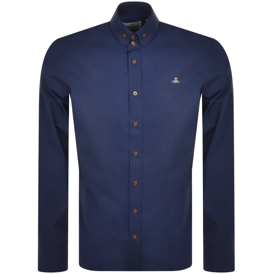 Image number 1 for Vivienne Westwood Krall Long Sleeved Shirt Navy