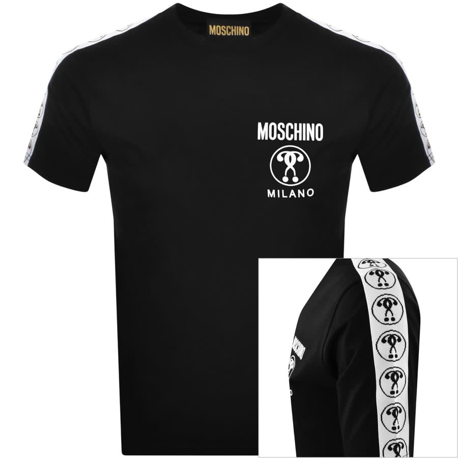 Image number 1 for Moschino Jaquard T Shirt Black
