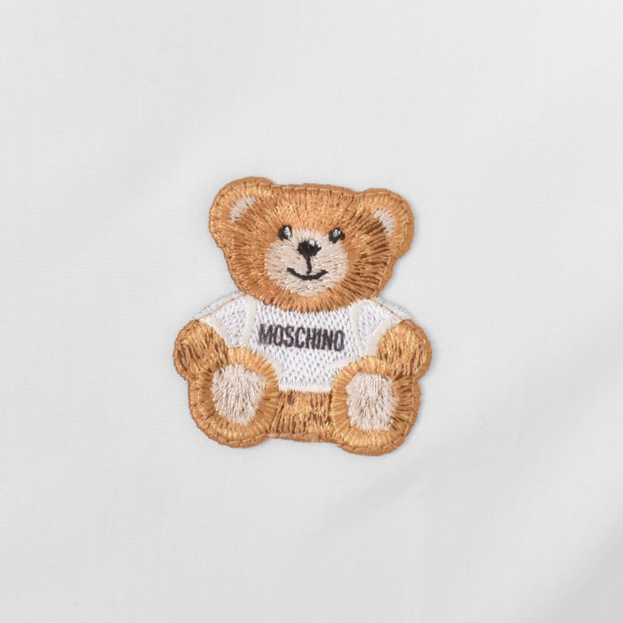 Image number 3 for Moschino Long Sleeve Teddy Patch Shirt White
