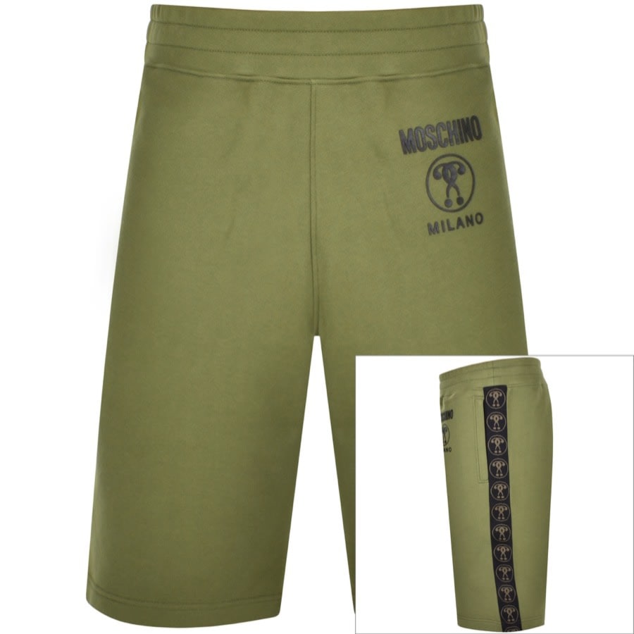 Image number 1 for Moschino Jaquard Jersey Shorts Green