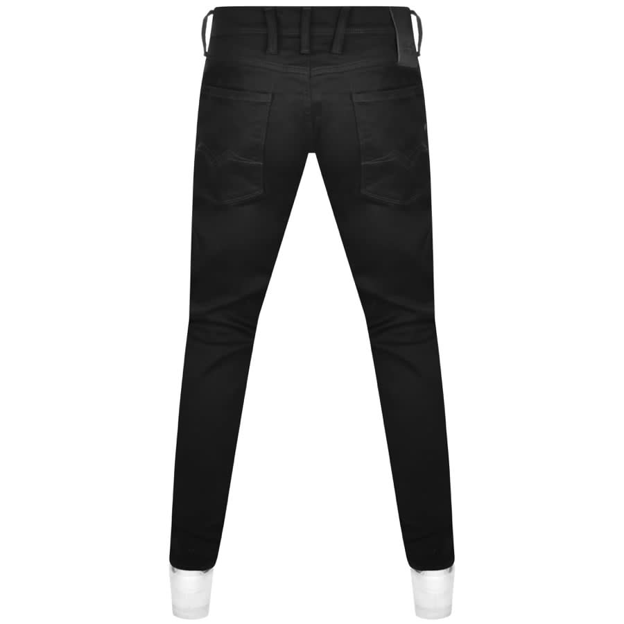 Image number 2 for Replay Anbass Hyperflex Jeans Black