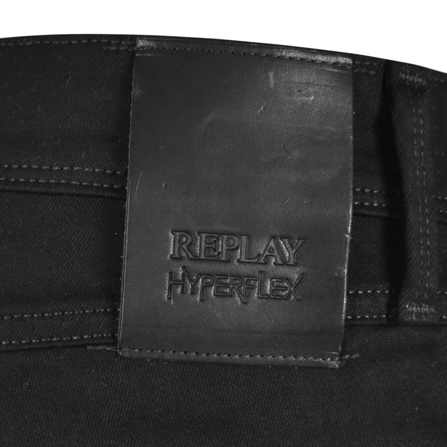 Image number 3 for Replay Anbass Hyperflex Jeans Black