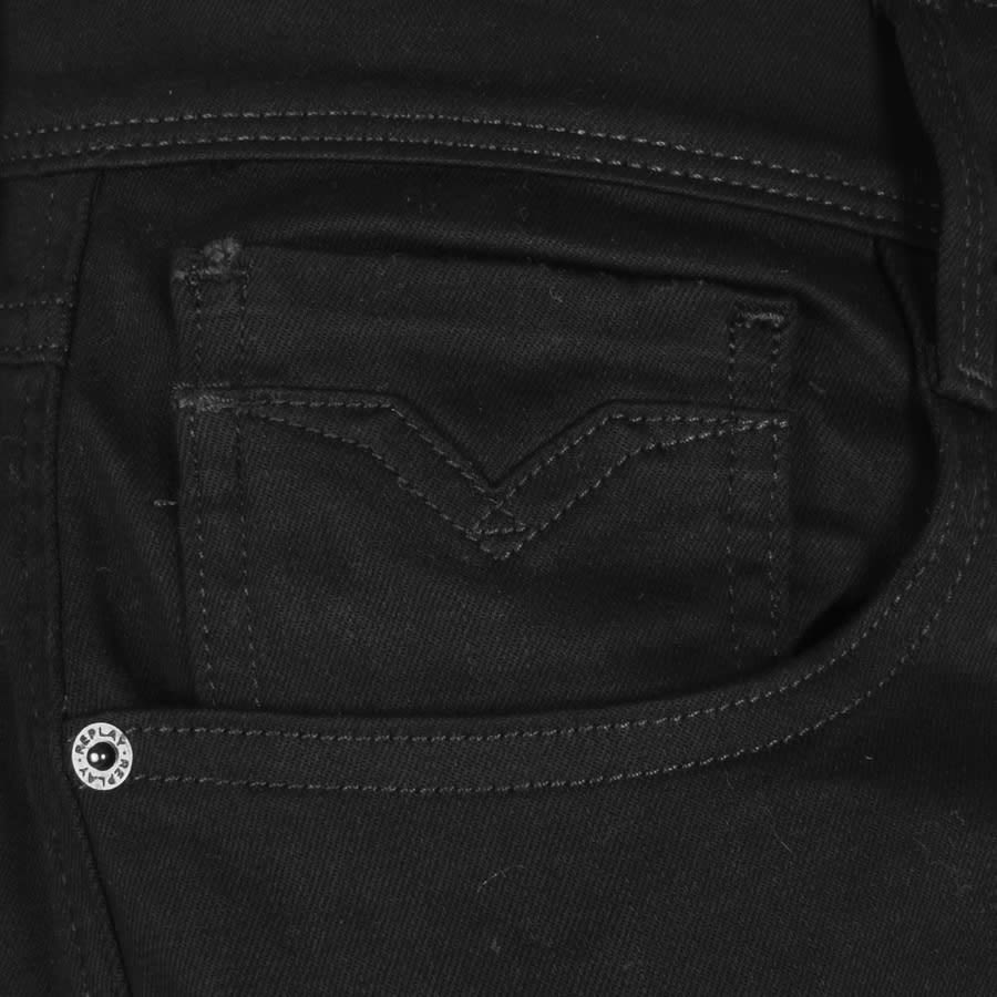 Image number 4 for Replay Anbass Hyperflex Jeans Black