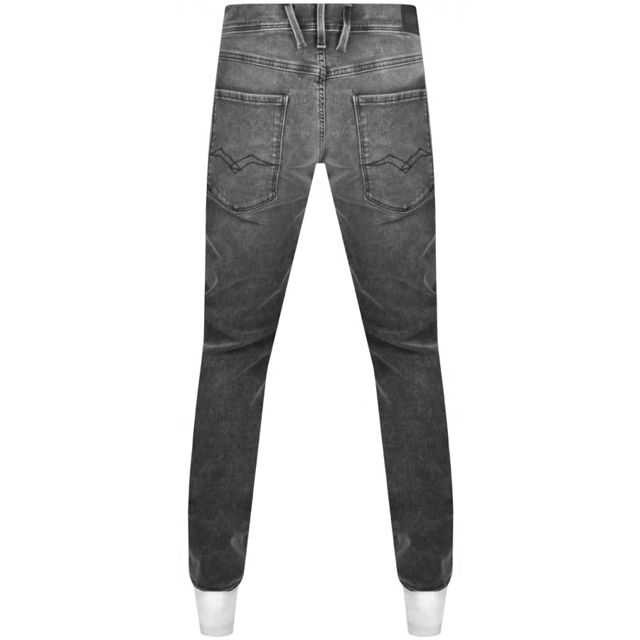 Image number 2 for Replay Anbass Slim Fit Mid Wash Jeans Grey