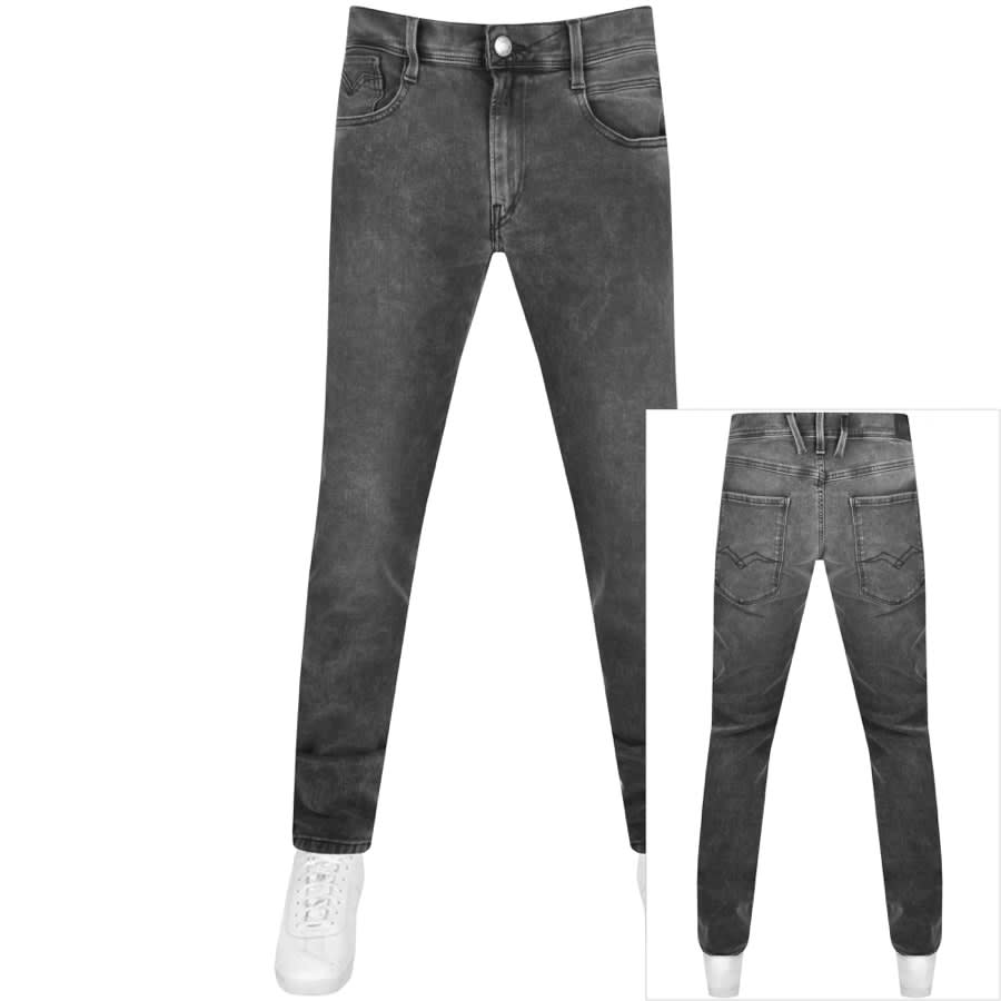 Image number 1 for Replay Anbass Slim Fit Mid Wash Jeans Grey
