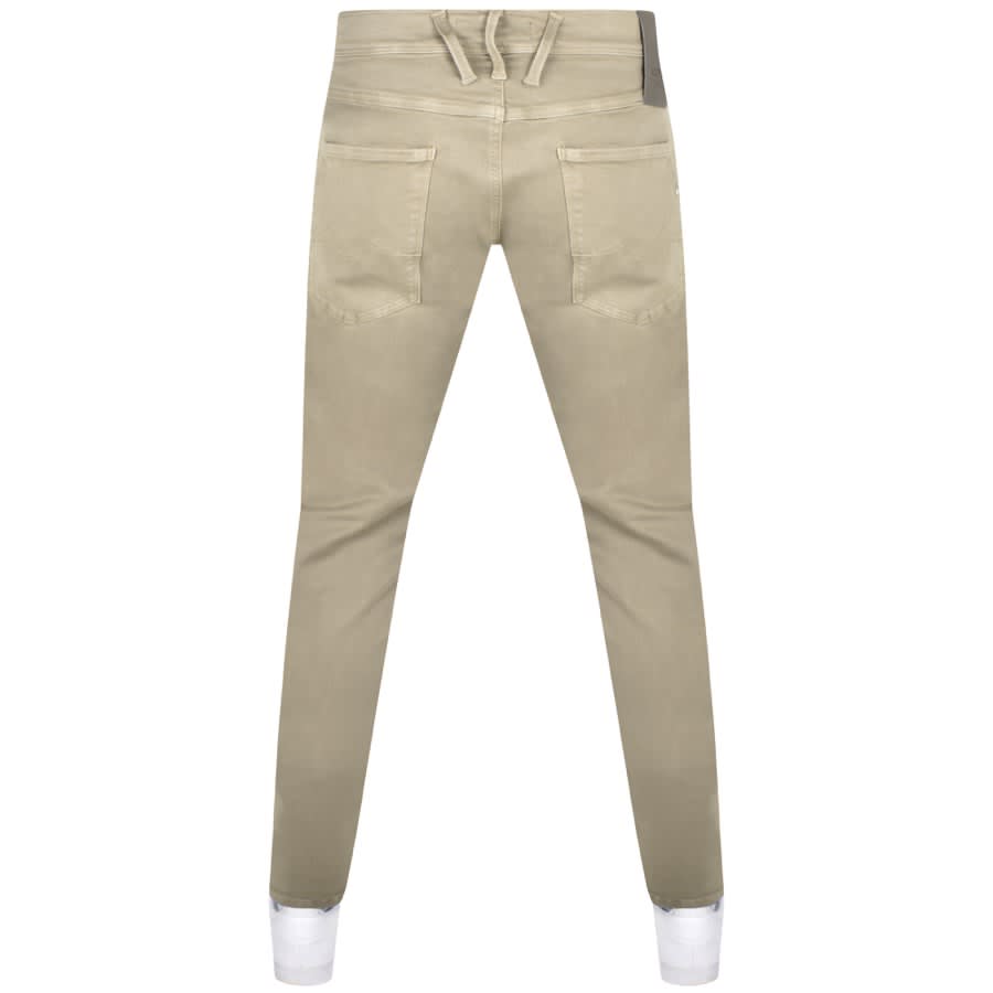 Image number 2 for Replay Anbass Hyperflex Jeans Beige