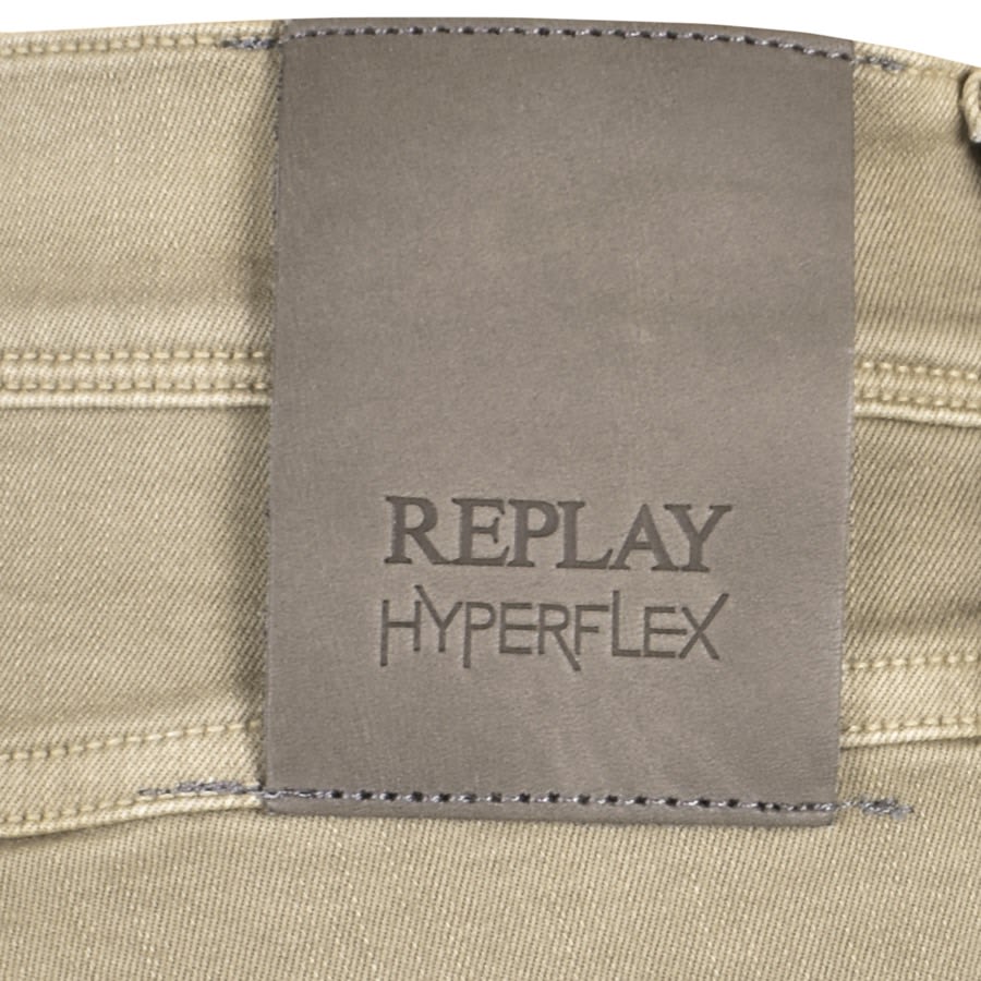 Image number 3 for Replay Anbass Hyperflex Jeans Beige