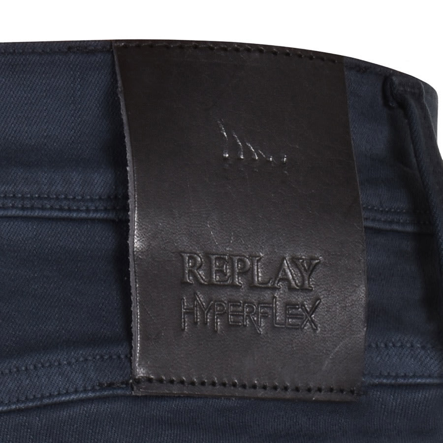Image number 3 for Replay Anbass Hyperflex Jeans Navy