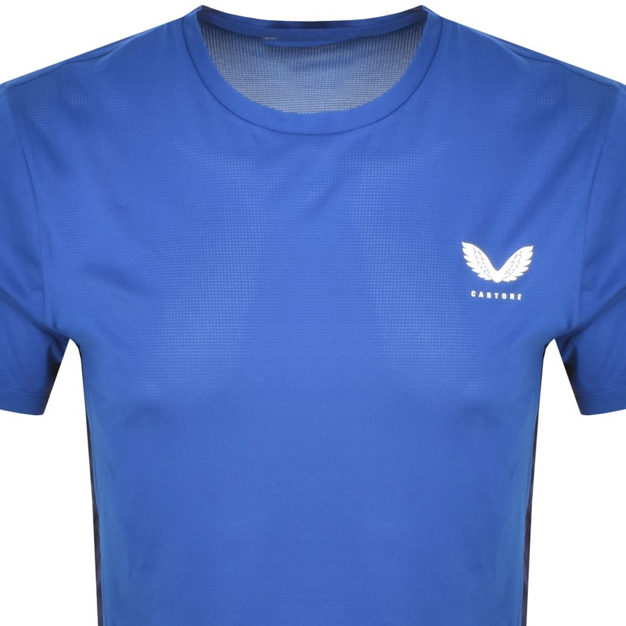 Image number 2 for Castore Mix Mesh Performance T Shirt Blue