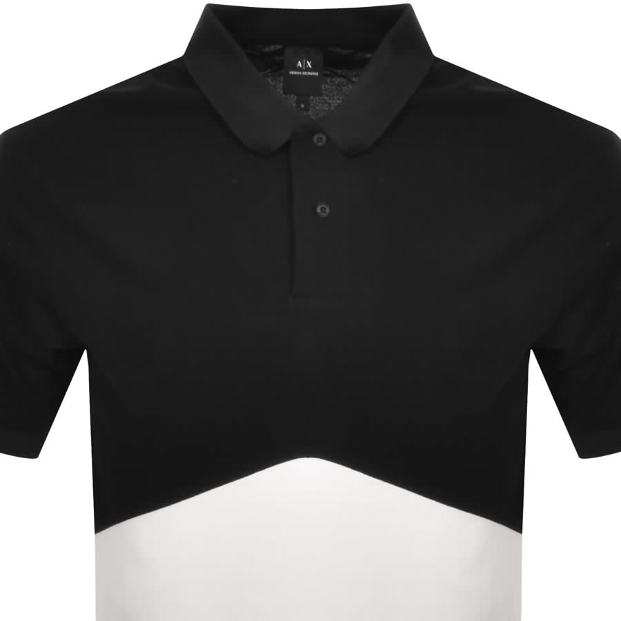 Image number 2 for Armani Exchange Short Sleeved Polo T Shirt Black