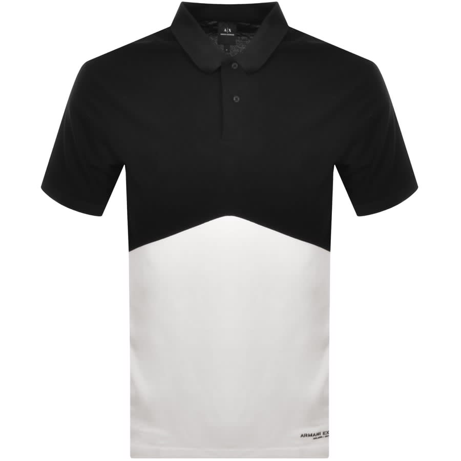 Image number 1 for Armani Exchange Short Sleeved Polo T Shirt Black