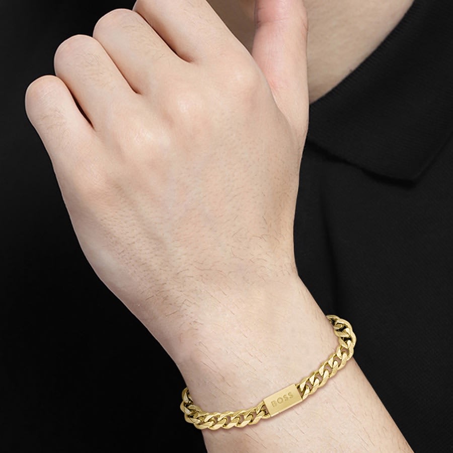 Image number 2 for BOSS Chain Link Bracelet Gold