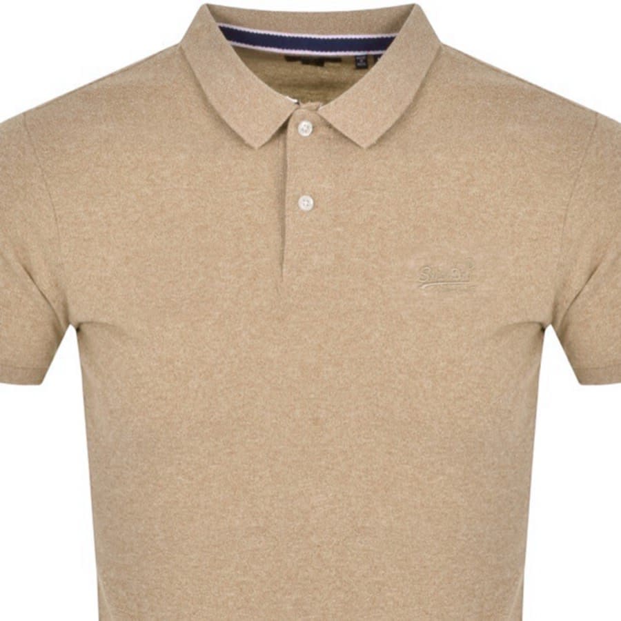 Image number 2 for Superdry Classic Pique Polo T Shirt Brown