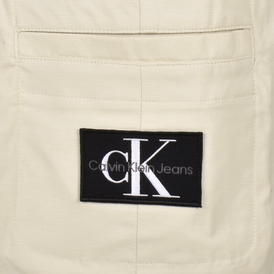 Image number 3 for Calvin Klein Jeans Ripstop Chino Shorts White