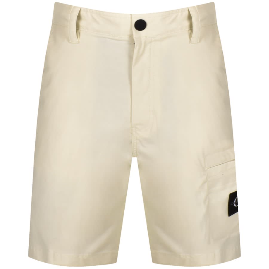 Image number 1 for Calvin Klein Jeans Ripstop Chino Shorts White