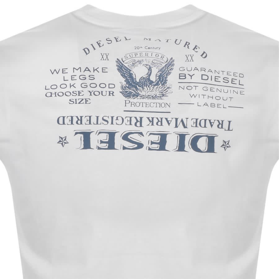 Image number 3 for Diesel T Just L4 T Shirt White
