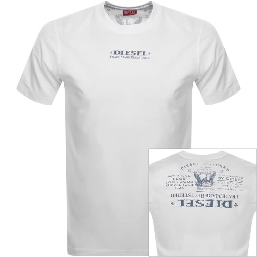 Image number 1 for Diesel T Just L4 T Shirt White