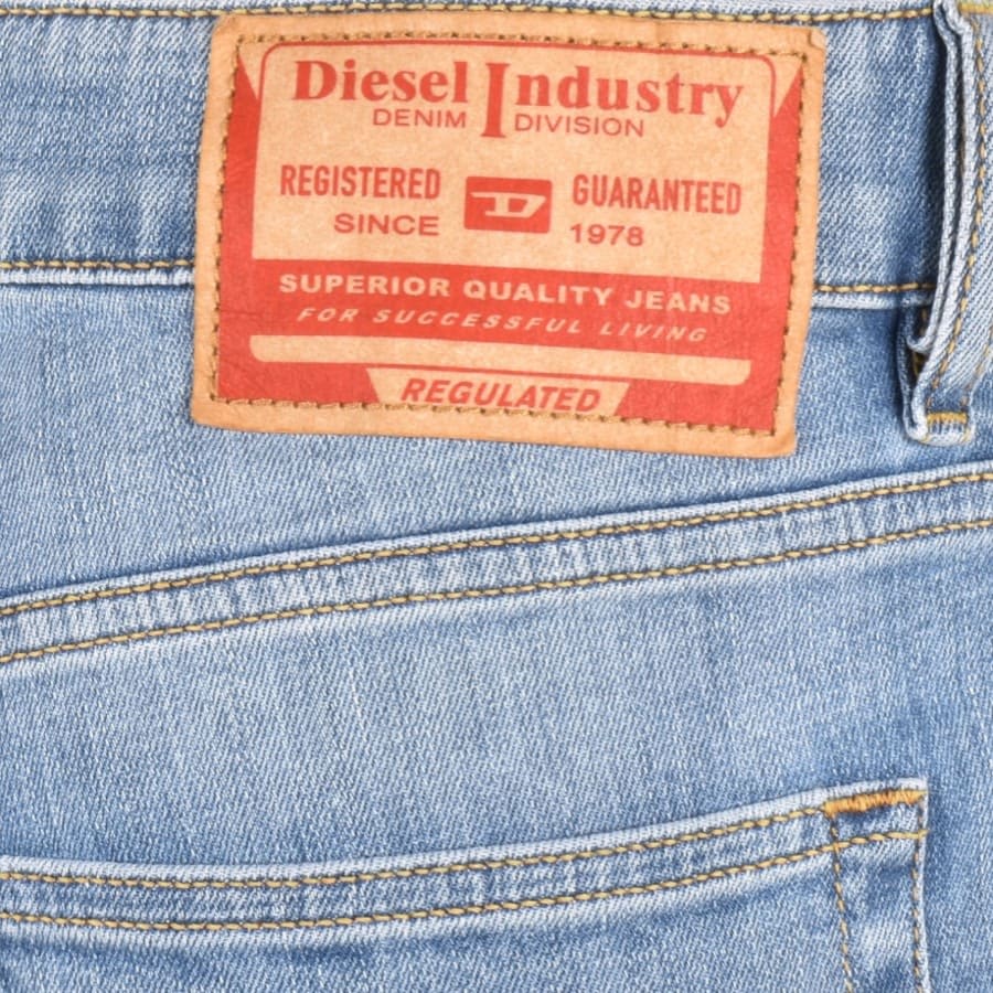 Image number 3 for Diesel D Luster Slim Fit Light Wash Jeans Blue