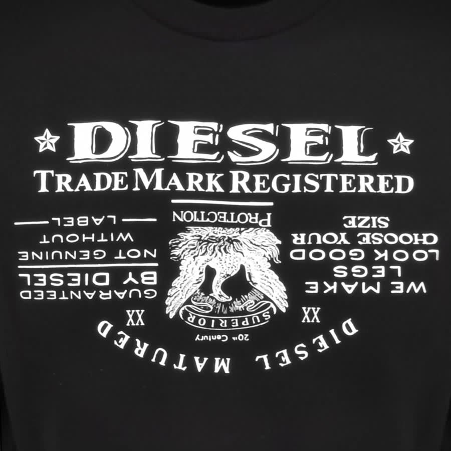 Image number 3 for Diesel S Ginn L2 Logo Sweatshirt Black