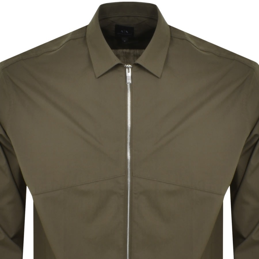 Image number 2 for Armani Exchange Long Sleeve Shirt Khaki