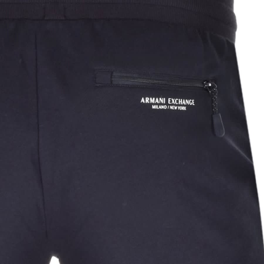 Image number 3 for Armani Exchange Logo Sweat Shorts Navy