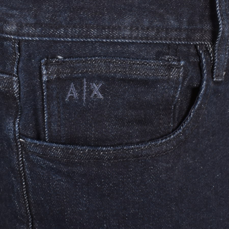Image number 4 for Armani Exchange J16 Straight Fit Jeans Navy