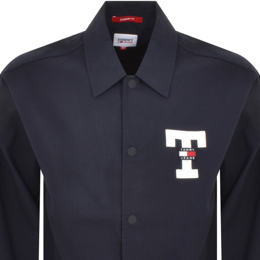 Image number 2 for Tommy Jeans Techincal Overshirt Navy