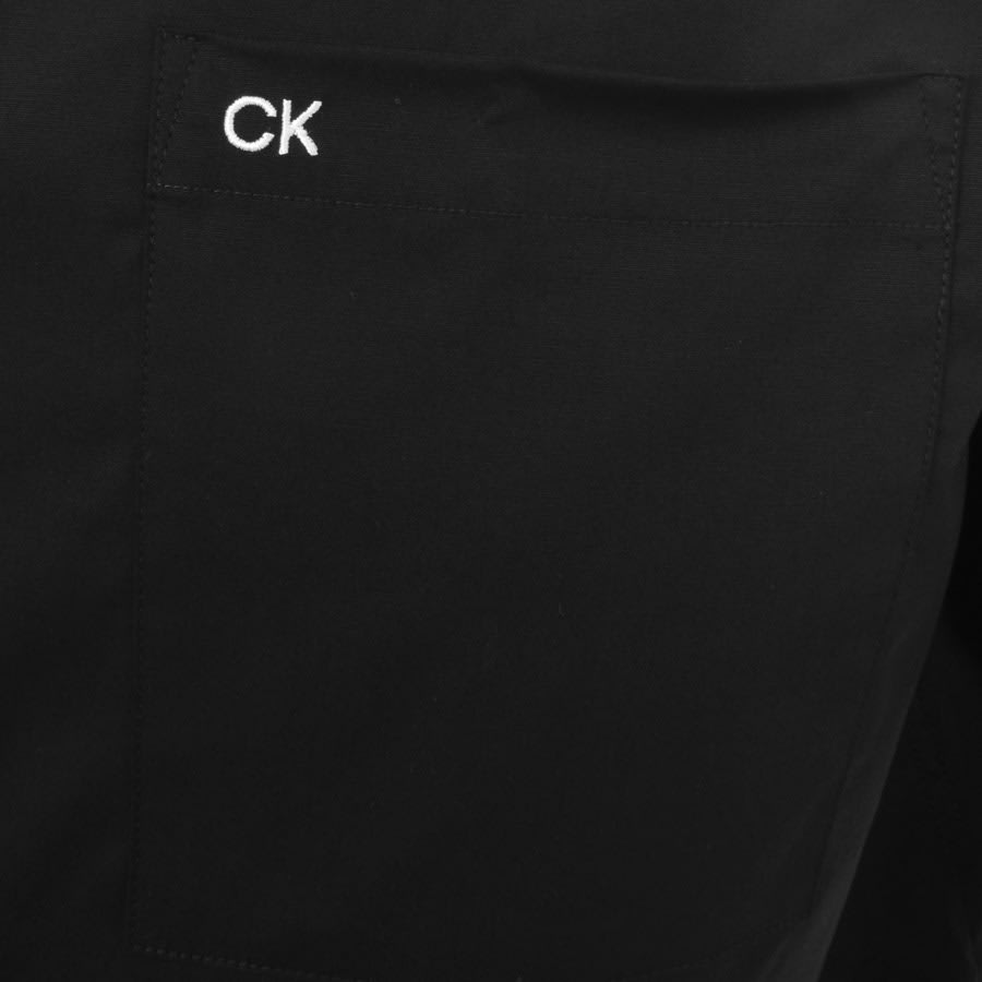 Image number 3 for Calvin Klein Short Sleeve Poplin Shirt Black
