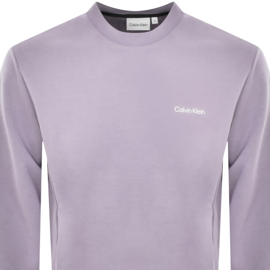 Image number 2 for Calvin Klein Logo Crew Neck Sweatshirt Lilac