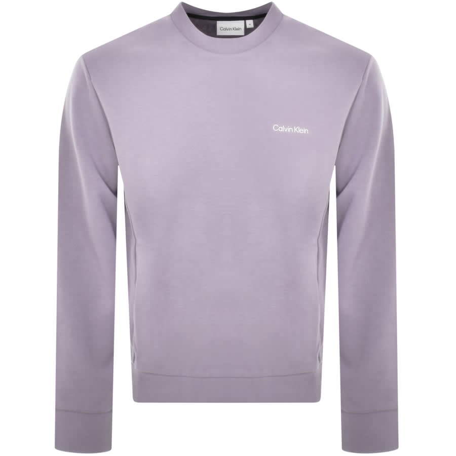 Image number 1 for Calvin Klein Logo Crew Neck Sweatshirt Lilac