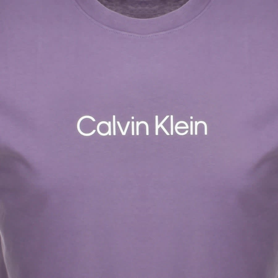 Image number 3 for Calvin Klein Hero Logo Comfort Fit T Shirt Purple